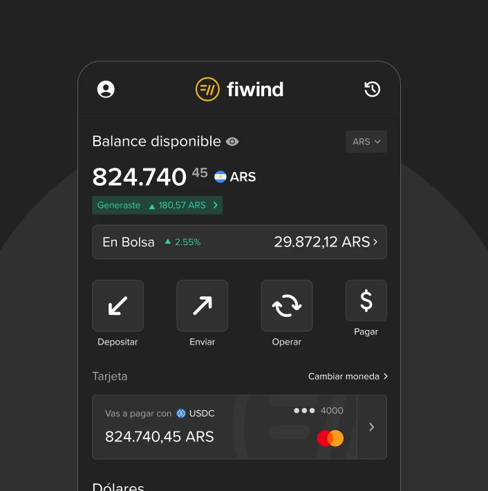 Fiwind app interface mockup